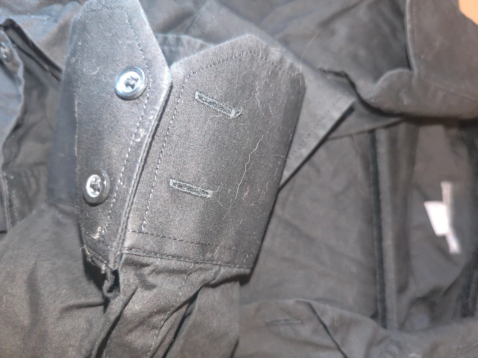 Zwarte H&M katoenen slanke blouse met lange mouwen T40/42 L – photo 4
